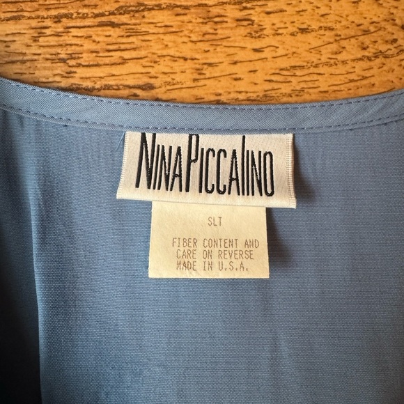 Vintage Nina Piccalino Blue Pearl Dress - Picture 4 of 7